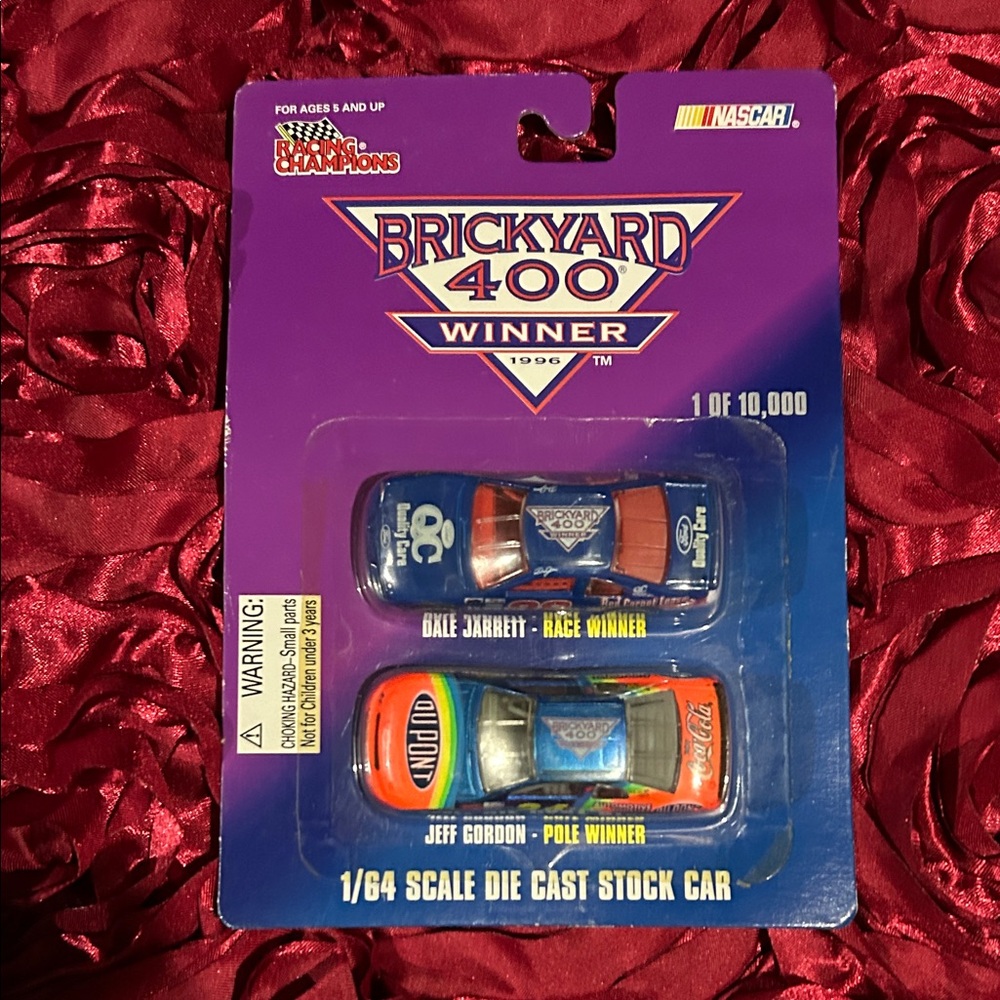 Racing Champions Brickyard 400 Die-Cast Cars - Blue and Orange
